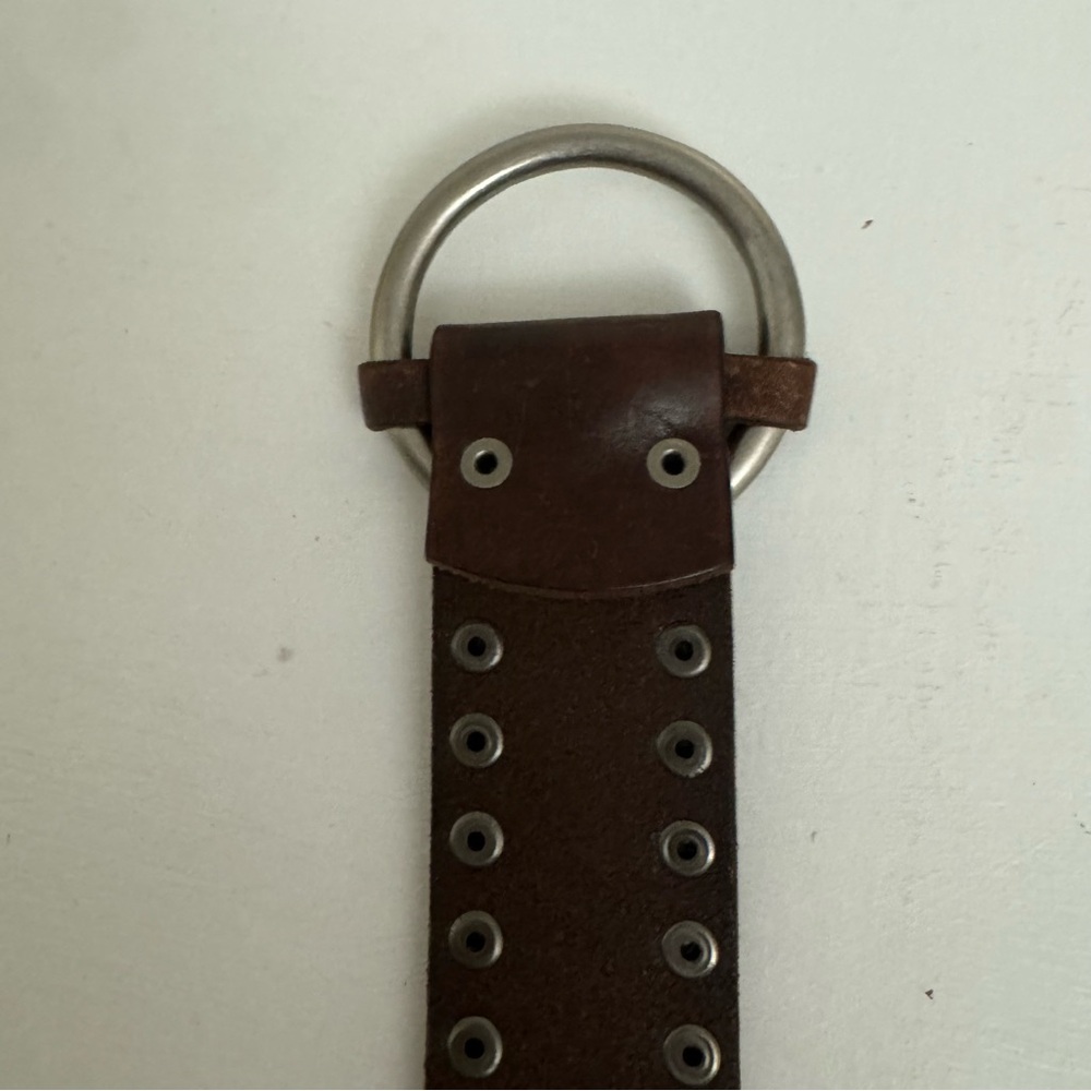 J.Crew Womens Size Small Brown Leather Rivet Adjustable Ring Belt - Picture 6 of 10